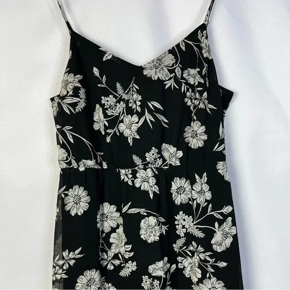 J. Crew Black & White Daisy Floral Tiered Maxi Dress 8 - Picture 6 of 8